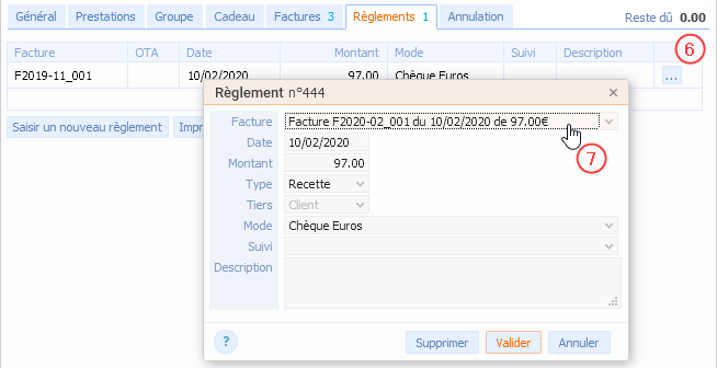 Modifier une facture Modifier une facture