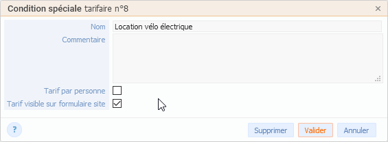 conditions spéciales conditions spéciales