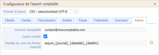 Export Comptable Export Comptable
