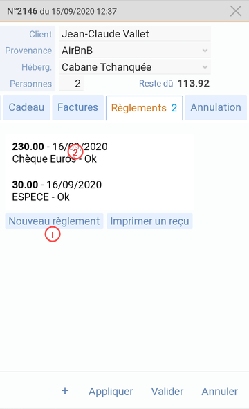 onglet Dossier onglet Dossier